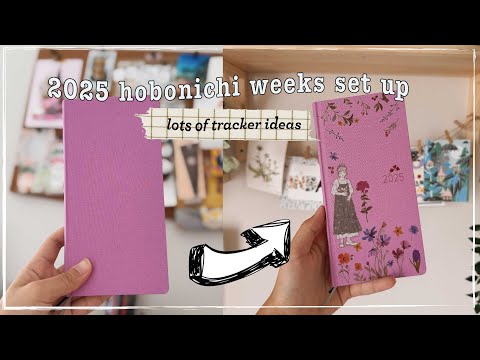 how i use my hobonichi weeks mega | 2025 planner set up - lots of tracker ideas