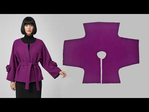 💥 Super Easy No-Pattern | Sewing One-Piece Oversized Coat