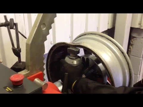 Buckled alloy wheel repair