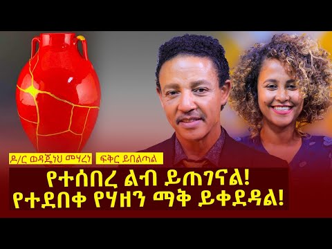 የተሰበረ ልብ ይጠገናል! የተደበቀ የሃዘን ማቅ ይቀደዳል - ዶ/ር ወዳጄነህ መሃረነ እና ፍቅር ይበልጣል dr. wodajeneh meharene Abbay TV