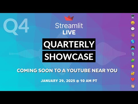 Streamlit Q4 Quarterly Showcase | January 29, 2025