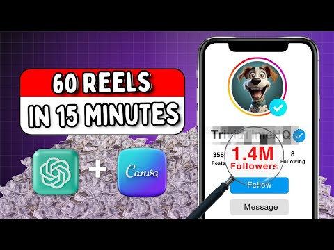 How I Make 60 Instagram Reels in 15 Minutes Using ChatGPT & Canva!
