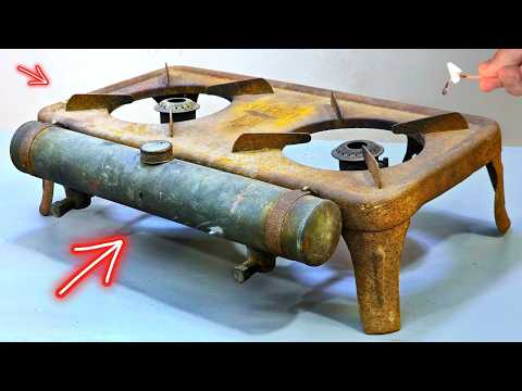 Rusted 'E. Hahnel Effekt 15' Camp Cooker Restoration - First Light in 80 Years!