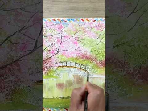 The secret to painting reflections + trees in watercolor #Watercolor #WatercolourTrees
