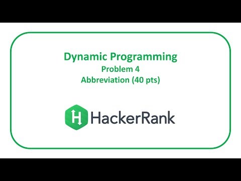 HackerRank Dynamic Programming 4 - Abbreviation