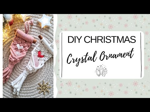 DIY Macrame Christmas Tree Crystal Gemstone Holder 🎄✨