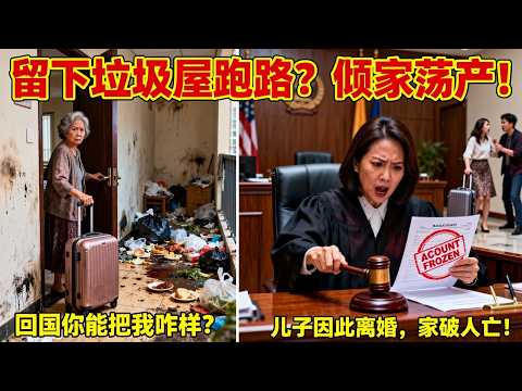 "我在国内都是让清洁工打扫的！"中国退休女干部西雅图租房4个月留满屋垃圾粪便，房东索赔被她怒骂"回国你能把我咋样？"华裔女法官怒拍惊堂木：判赔2.37万+冻结账户+列入黑名单+儿子因此离婚！