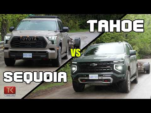 Towing Showdown! 2025 Chevy Tahoe Z71 vs Toyota Sequoia TRD Pro - Which Hauls People & Stuff Better?
