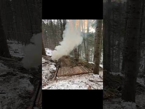 Building Underground Bushcraft Shelter for Survival FULL VIDEO ON MY CHANNEL #bushcraft #survival