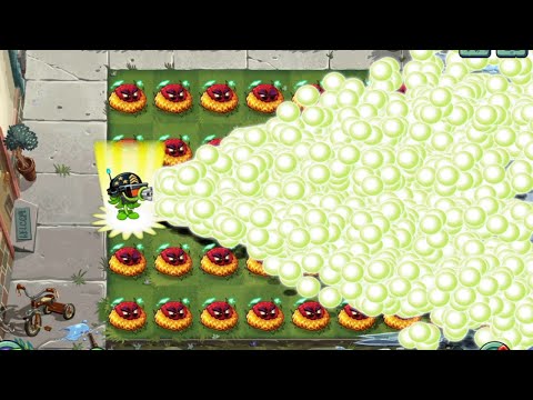 150 Plants Level Max Vs 2 Hamster Ball Gargantuar Zombies Level 15 - PvZ 2 Challenge