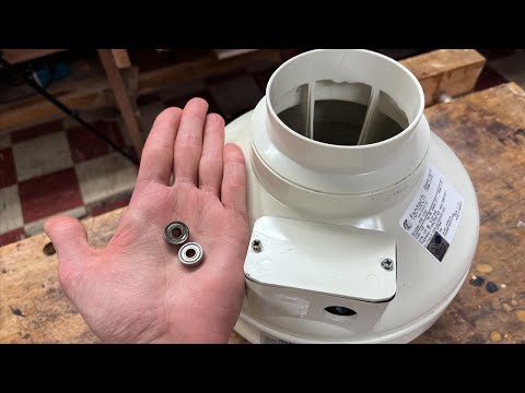Replacing bearings on a noisy radon mitigation pump / fan