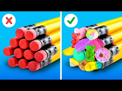 💡 Удивительные школьные лайфхаки и поделки, которые тебе нужно попробовать! ✏️