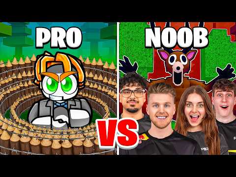 Can 4 NOOBS Beat 1 PRO in 99 Nights In A Forest!