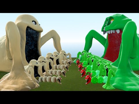 NEW ROBLOX HUNGRY SNAKE PHASE 4 SEA EATER FAMILY VS ROBLOX HUNGRY WORM SEA EATER In Gmod! (EP 5)