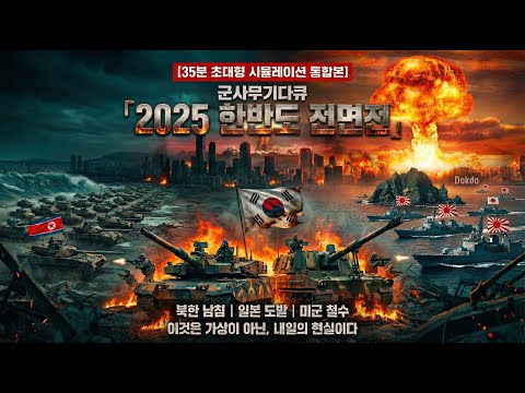 🚨 2025 한반도 최악의 시나리오 [통합본] : 북한 남침, 일본 도발, 그리고 미국의 침묵 (35분 영화) #전쟁시뮬레이션 #military #2차한국전쟁