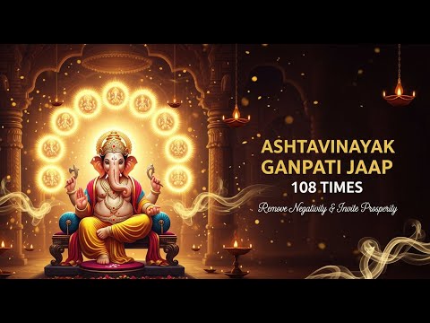 🔱 Ashtavinayak Ganpati Jaap 108 Times | Remove Negativity & Invite Prosperity | 🪔 दिव्य गणपति जाप 🔔