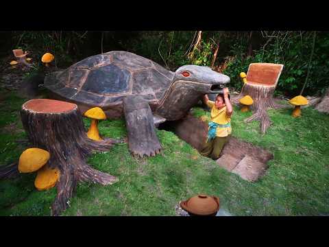 Survival Girl Living Alone 100 Hours Building a Secret Underground House Hidden about Human