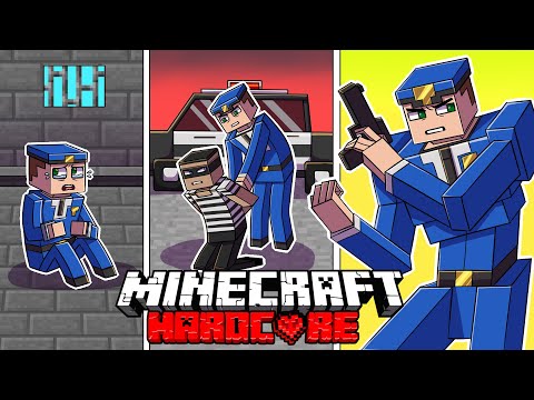 I Survived 1000 DAYS as a POLICEMAN in HARDCORE Minecraft! - Powerful Mobs Compilation