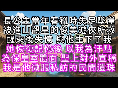 長公主當年春獵時失足墜崖 被進山觀星的俊美遊俠所救 醒來後失憶 與他生下了我 她恢復記憶後 以我為汙點 為保皇室體面 聖上對外宣稱 我是他微服私訪的民間遺珠#幸福人生 #為人處事 #生活經驗 #情感