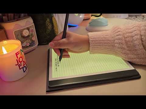 Gentle Focus: Study w/ me, writing on my Amazon Basic Kindle Tablet