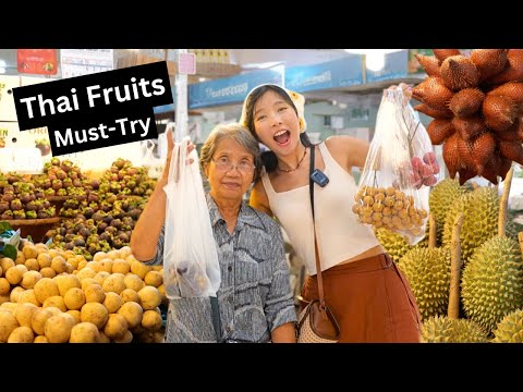 10 Exotic Thai Fruits You Must Try! - Or Tor Kor market - Thailand🇹🇭