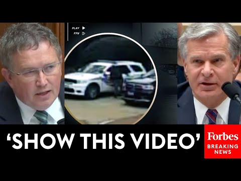 BREAKING NEWS: Thomas Massie Confronts FBI's Wray With Shocking Video Relating To Jan. 6 Pipe Bomb