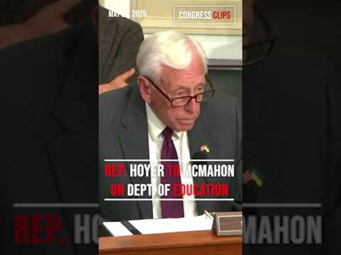 Rep. Hoyer to McMahon on Abolishing the Department of Education