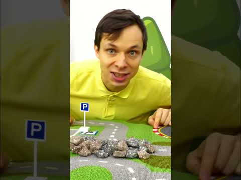 Дорога заблокирована – на помощь приходит отбойный молоток! 👷‍♂️ #длядетей #машинкидлядетей #игрушки