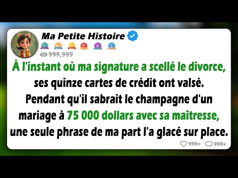 J'ai annulé toutes les cartes après le divorce - à son mariage avec sa maîtresse, une seule phrase..