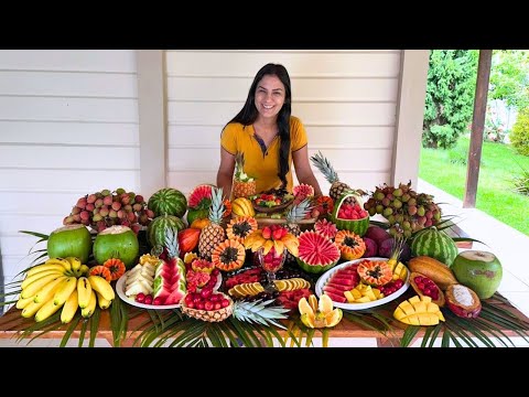 A beautiful buffet made with fruits harvested on the farm – learn how to make it.