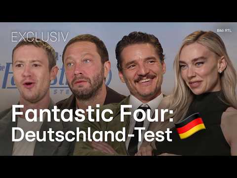 Pedro Pascal & Fantastic Four-Cast lesen komplizierte DEUTSCHE Wörter vor I Exclusiv