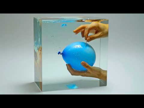 Balloon EXPLODES 🧨 in Clear Epoxy Resin. What happens? 🤔