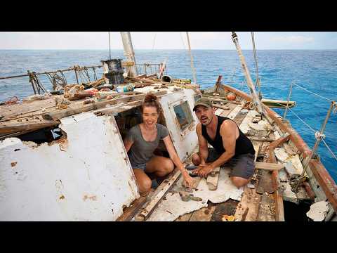 How a Couple Transforms a Ruined $5000 BOAT to Their New Home