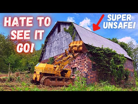 Tearing Down a Huge Abandoned Barn!! Pt.1