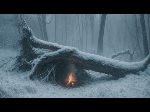 No tent, No sleeping bag - Extreme Winter Survival Camping (OF/-21C)