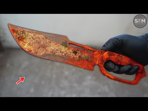 Restoration Very Rusted Rare Trench Knife