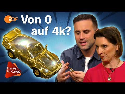 Schlüsselanhänger de luxe: Porsche 911 Turbo aus Gold soll tausende Euro einfahren | Bares für Rares