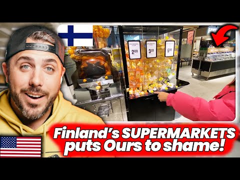 American Reacts to Full Supermarket Tour in Finland 🇫🇮