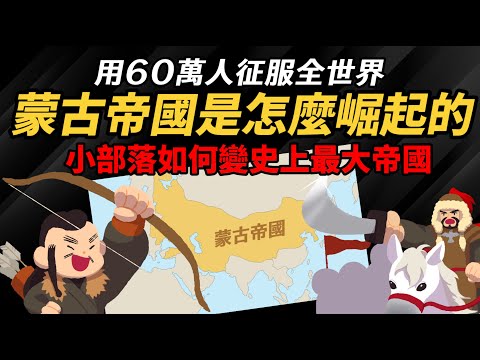 60萬人橫掃歐亞大陸【蒙古帝國是怎麼崛起的】從小部落變成史上最大帝國