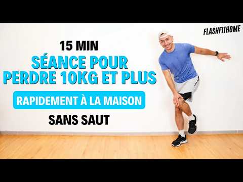 15 Min - Séance BRULE GRAISSE pour PERDRE 10 KILOS et PLUS Sans Sauter | Max CABURET - FlashFitHome