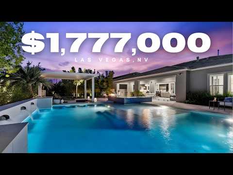 Inside a $1.77M Modern Single-Story Home w/ 15-Foot Ceilings & Resort Backyard | Las Vegas Tour