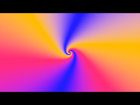 Hypnotic Swirl Of Pink Yellow Blue Color Fusion Vortex Spiral Tunnel 4K VJ Loop Moving Background