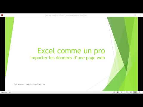 Importer les données d'un site web dans Excel