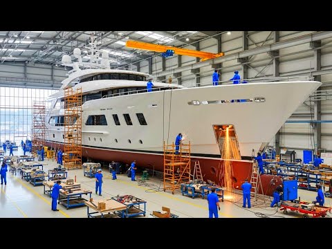 Inside the Billionaires' Factory From Raw Steel to 100-Meter Luxury Hybrid Mega Yacht (Full Process)