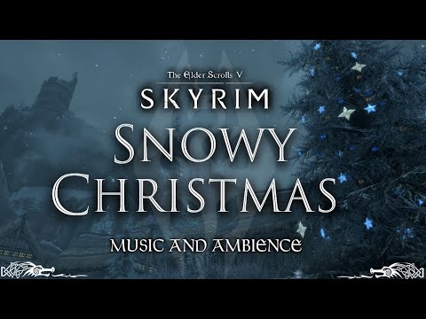 Snowy Christmas in Skyrim | Peaceful & Wintry Skyrim Music & Ambience | 3 Hours