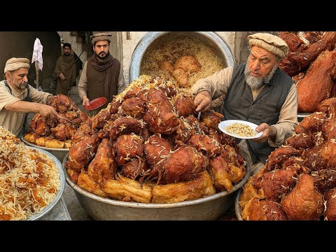 Afghanistan's 100+KG Kabuli Pulao Cooking Recipe | Afghanistan famous Traditional street food video|