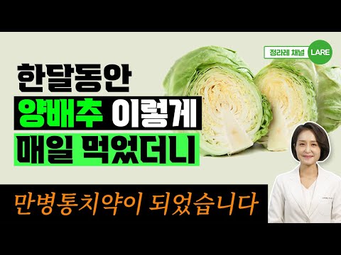 30일 동안 양배추를 이렇게 먹었더니 만병통치약이 되었습니다. 양배추 효능부작용[정라레]