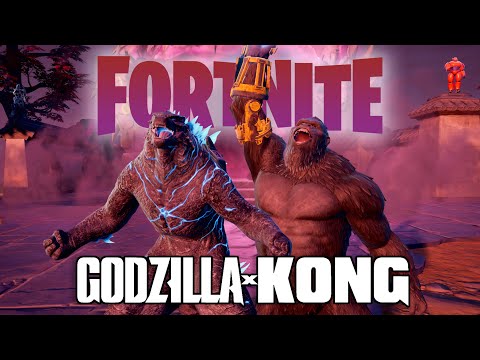 Godzilla & Kong Play Fortnite With Baymax & Optimus Prime!