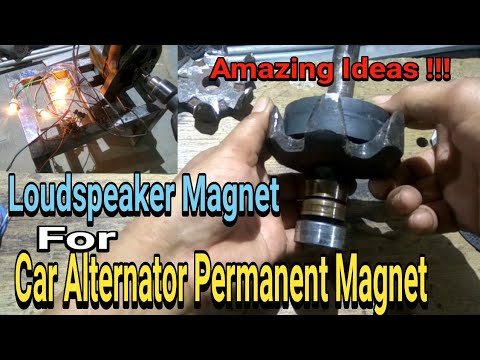 A Car Alternator fitted with Loudspeaker Magnets.  Can be used for BLDC motors or Power Generation.