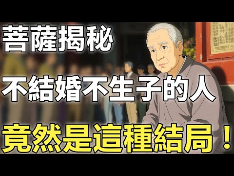 一個人不結婚、不生子，死後竟然是這種結局！菩薩一句話揭秘了天道因果，99%的人都不知道！【輪回|因果|佛學】